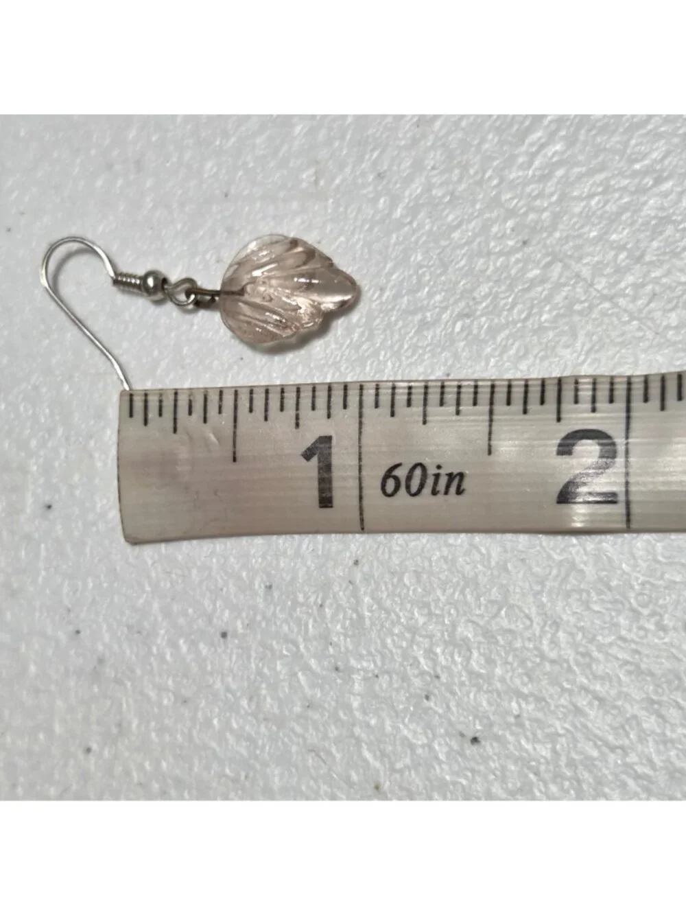 Retro Leaf Shaped Dangle Earrings Clear Acrylic Minimalist Fashion Jewelry Women